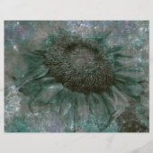 ひまわりヴィンテージグリーングランジテクスチャの切り離し (正面)