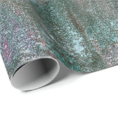 ひまわりヴィンテージグリーングランジテクスチャの切り離し ラッピングペーパー (ロールコーナー)