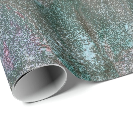 ひまわりヴィンテージグリーングランジテクスチャの切り離し ラッピングペーパー (ロールコーナー)