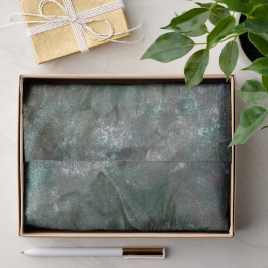 ひまわりヴィンテージグリーングランジテクスチャの切り離し 薄葉紙 (ギフト)