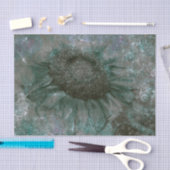 ひまわりヴィンテージグリーングランジテクスチャの切り離し 薄葉紙 (クラフト)