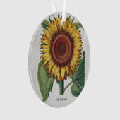 ひまわりヴィンテージダマスクフラワーアート オーナメント (正面)