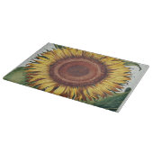 ひまわりヴィンテージダマスクフラワーアート カッティングボード (角)
