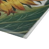 ひまわりヴィンテージダマスクフラワーアート カッティングボード (角)