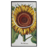 ひまわりヴィンテージダマスクフラワーアート スモールペーパーバッグ (裏面)