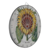 ひまわりヴィンテージダマスクフラワーアート ダーツボード (正面左)