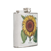 ひまわりヴィンテージダマスクフラワーアート フラスク (右)