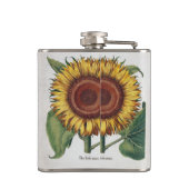 ひまわりヴィンテージダマスクフラワーアート フラスク (裏面)