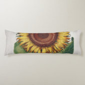 ひまわりヴィンテージダマスクフラワーアート ボディピロー (正面)