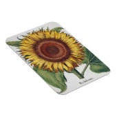 ひまわりヴィンテージダマスクフラワーアート マグネット (右側)