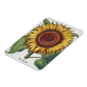 ひまわりヴィンテージダマスクフラワーアート マグネット (左側)