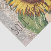 ひまわりヴィンテージダマスクフラワーアート 薄葉紙 (詳細)