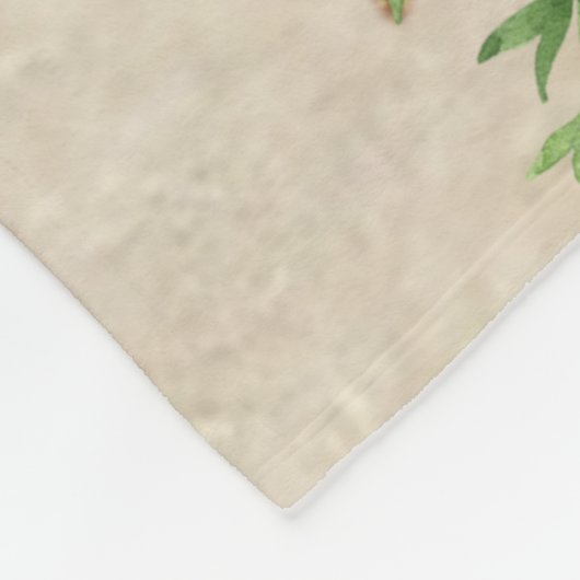 ひまわりヴィンテージフレーム素晴らしおばあちゃん フリースブランケット (角)