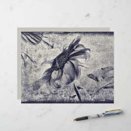 ひまわりヴィンテージ白黒アンティークテクスチャ