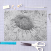 ひまわりヴィンテージ白黒動揺してテクスチャ 薄葉紙 (クラフト)