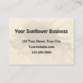 ひまわりヴィンテージ素朴カントリーセピアフローラ 名刺 (裏面)