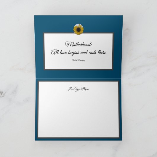 ひまわり万華鏡のように千変万化するパターンブルーマザーズのデイカード シーズンカード (内部)