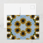 ひまわり万華鏡のように千変万化するパターン4 ポストカード (正面/裏面)