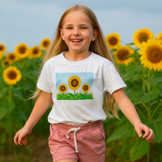 ひまわり三輪Tシャツ Tシャツ