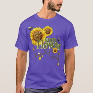 ひまわり上にある Tシャツ