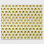 ひまわり上のピンクのサングラス ラッピングペーパー (フラット)