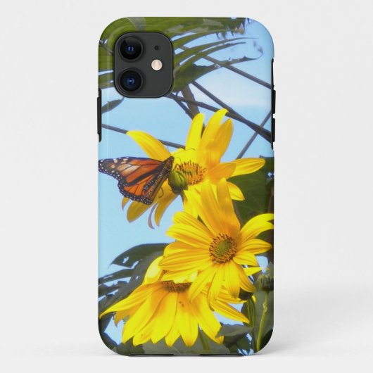 ひまわり上の蝶iPhone 5case mateID Case-Mate iPhoneケース (裏面)