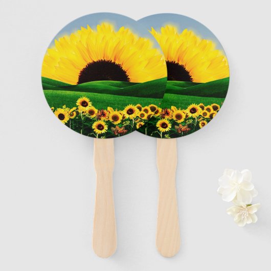 ひまわり丘 ハンドファン (正面&裏面)