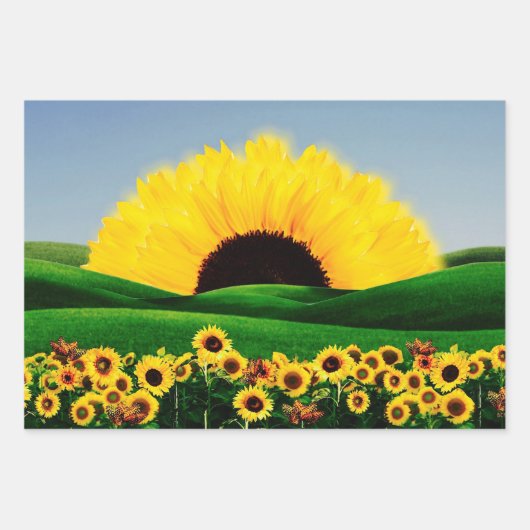 ひまわり丘 ラッピングペーパーシート (正面)