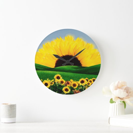 ひまわり丘 ラージ壁時計 (ホーム)