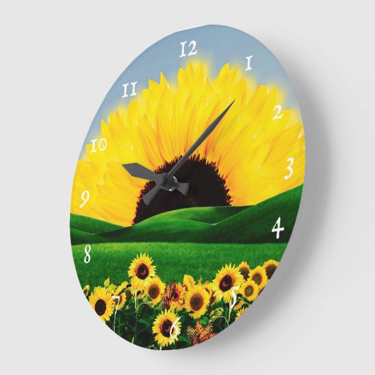 ひまわり丘 ラージ壁時計 (傾斜)