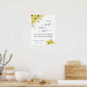 ひまわり両側のサインを結婚選ぶ ポスター (キッチン)