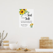 ひまわり両側のサインを結婚選ぶ ポスター (キッチン)