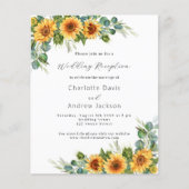 ひまわり予算の結婚式のレセプション (正面)