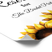 ひまわり予約白黄色の看板ポスター ポスター (角)