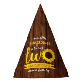 ひまわり二回目の誕生日 パーティーハット (正面)