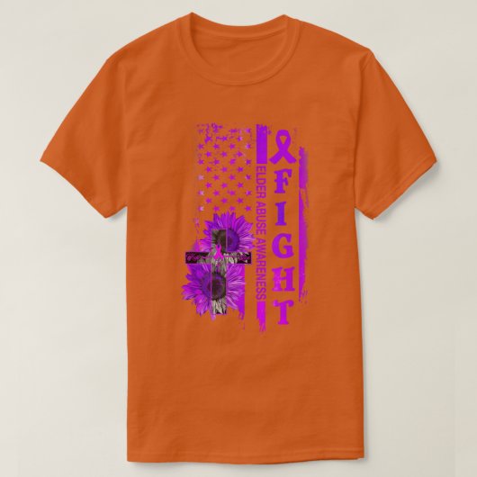 ひまわり交差エルダーアビューズ認識度 Tシャツ (デザイン正面)