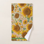 ひまわり人気があるビューティフルコレクション バスタオルセット (ハンドタオル)