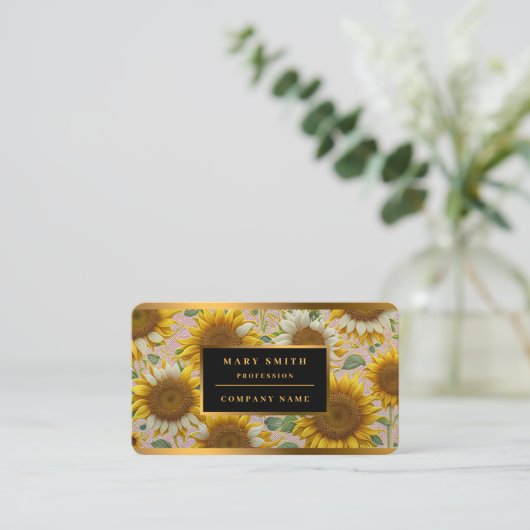 ひまわり人気があるビューティフルコレクション 名刺 (スタンド正面)