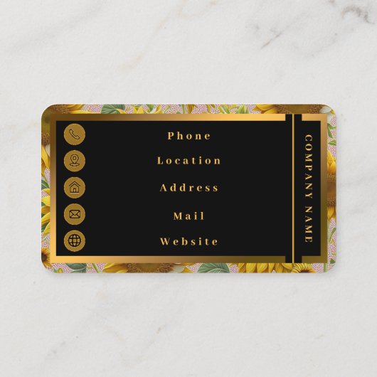 ひまわり人気があるビューティフルコレクション 名刺 (裏面)