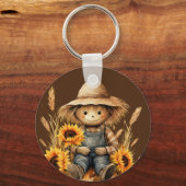 ひまわり付きかかし キーホルダー (正面)