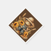 ひまわり付きかかし スタンダードカクテルナプキン (角)