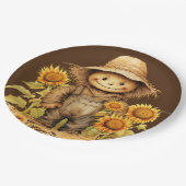 ひまわり付きかかし ペーパープレート (アングル)