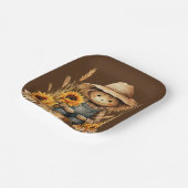 ひまわり付きかかし ペーパープレート (傾斜あり)