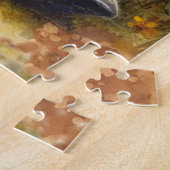 ひまわり付きかわいいハイランドカウウ ジグソーパズル (側面)