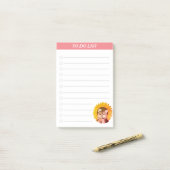 ひまわり付きかわいい犬とリスト&ポストイットノート ポストイット (デスク上)