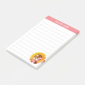 ひまわり付きかわいい犬とリスト&ポストイットノート ポストイット (アングル)