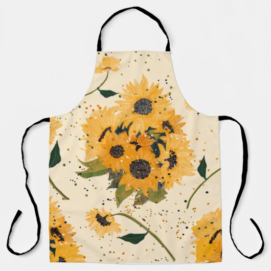 ひまわり付きエプロン エプロン (正面)