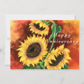 ひまわり付きハッピーアニバーシティカード (正面)