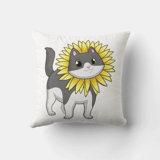 ひまわり付き猫 クッション (裏面)