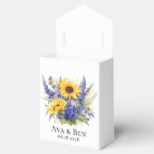 ひまわり付き紫色のラベ結婚ンダー フェイバーボックス (オープン)